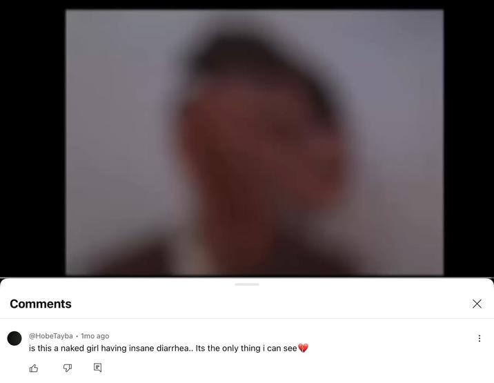 Comments B ☑ @HobeTayba • 1mo ago is this a naked girl having insane diarrhea.. Its the only thing i can see Х