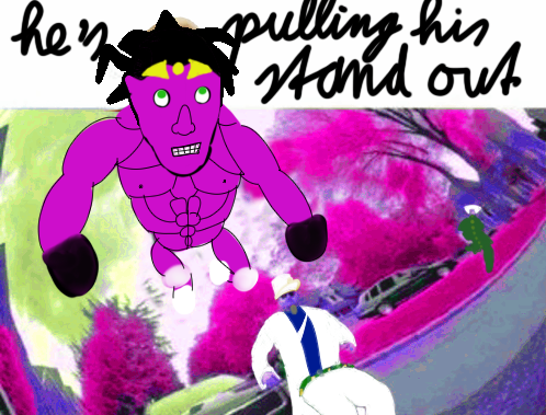 hey pulling his tand out