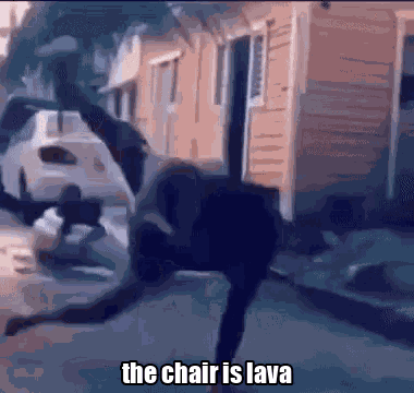 the chair is lava