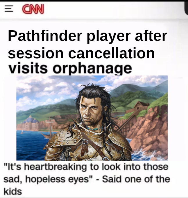 = CAN Pathfinder player after session cancellation visits orphanage "It's heartbreaking to look into those sad, hopeless eyes" - Said one of the kids