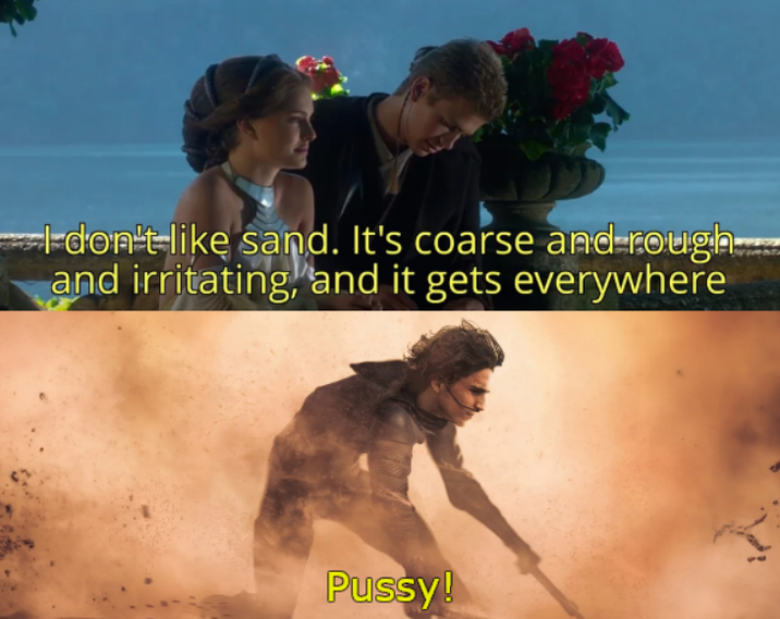 don't like sand. It's coarse and rough- and irritating, and it gets everywhere P----!
