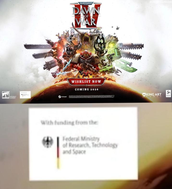 OFFICIALLY WARHAMMER LICENSED STEAM WARHAMMER DAWN OF WAR NGNIGHT WISHLIST NOW COMING 2026 KING ART GAMES S DEEP SILVER With funding from the Federal Ministry of Research, Technology and Space