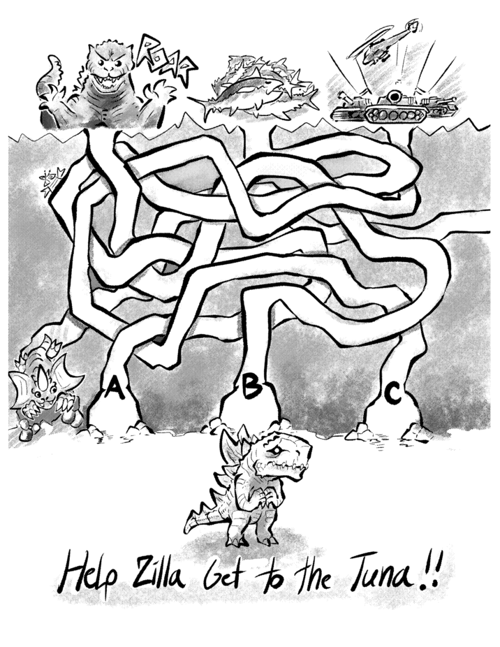 A B 800008 Help Zilla Get to the Tuna!!