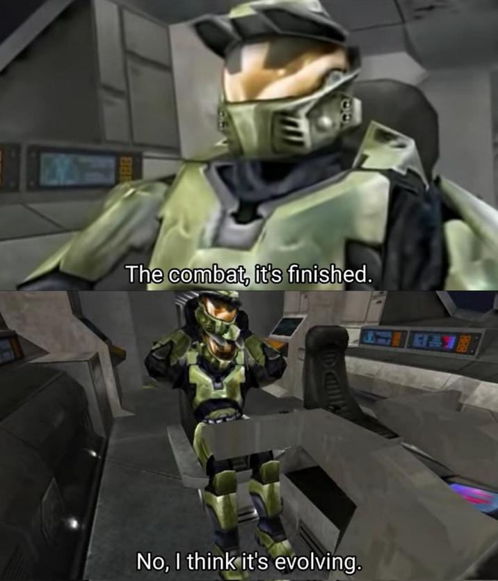 BB The combat, it's finished. HIND OF No, I think it's evolving.