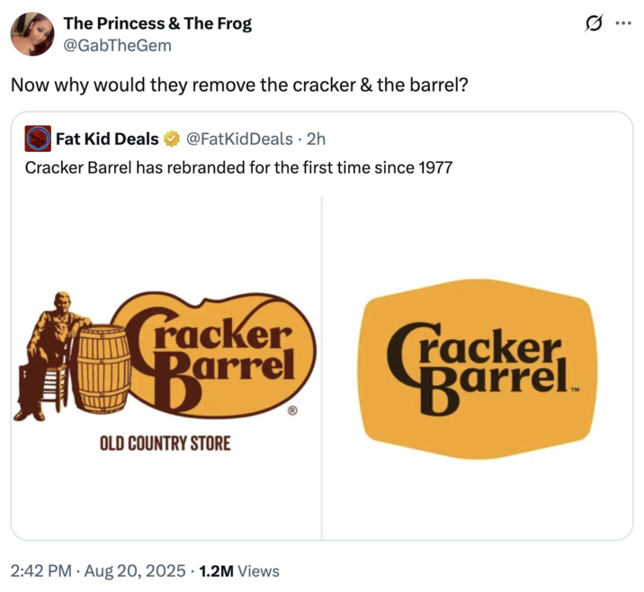 Cracker and Barrel Removed Meme