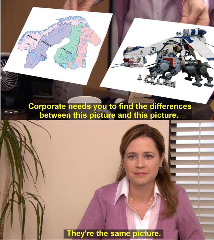 SWEDEN NORWAY FINLAND. Vi Stockho Telsinki Corporate needs you to find the differences between this picture and this picture. They're the same picture.