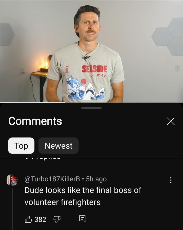 自由店 Comments SEASIDE シーサイド Top Newest @Turbo187KillerB • 5h ago Dude looks like the final boss of volunteer firefighters 382 Х