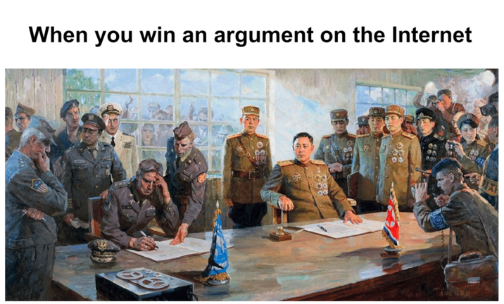 When you win an argument on the Internet