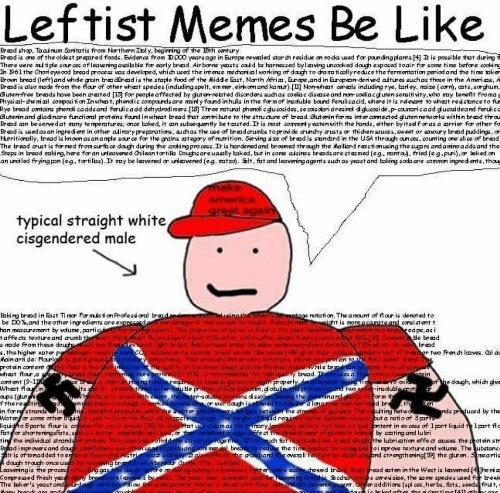 Leftist Memes Be Like Brand shaped fly, beginning of the chorury Breedi DD00 years ago in Europe revealed starch residue on rods used for pounding planes[4] is possible that during There were multiple sources of leavening available for early brand. Airborne yeasts could be harnessed bylanving uncooked dough exposed toair for some time before cooking 961 the Chorleywood bread process was developed, which used the ire once mecherial working of dough to dramatically reduce the fermentation period and the time taken Brown bread (left) and whole grain bradraad is the staple food of the Middle East, North Africa, Europe and in European-derived altures auchas those in the Ameris, A Brand is also made from the far of other what spedes (induding spelt, emmer, einkamand kamu) [] Nonwhat orals induding rye, barley, maize (corn), cats, sorghum Guten-free brands have been created for people affected by gluten-ebted disorders suchas con disse and non-codiacgunen sensitivity, who may benefit froma g Physial-dwmal composition Inwhot, phandic compounds are mainly found in hulls in the form of insduble bound feruicacid, where it is relevant to what resistance to fur Rye bread contains phendi codds and feruicadd dehydrodimers (1) Three natural phenolic glucosides, se coladori arasind diglucoside,p-caricood glucideand ferulica Buterin and diodnare functional proteins found in wheat tread that contribute to the structure of bread Guterin forms inter connected gluten networks within brand throu Brand an be served at many temperatures, once toled, it can subsequently be tasted. It is most commonly eaten with the hands, either by itself or as a arrier for other for Bread is used as an ingredere in other alirery preparations, such as the use of brandarumbs to provide rundy rusts or thidan souces, sweet or savoury bread puddings. on Neritionally, bread is known as an ample source for the grains ategory of nutrition, Serving size of brand is sundird in the USA through ounces. counting one slice of bread The bread crust is formed from surface dough during the cooking process. It is hardened and browned through the Malandraction using the cups and amino adds and the Steps in bread making, here for an unleavened Chilean tortilla Doughcore ually baked, but in cons aicines brands are stamed (eg, montaj, fried (eg.puri), kedon an undled frying pan (eg, tortiles). It may be lavered an unleavened (eg. mata), Salt, fat and leavening agents such as yeast and baking soda are common ingredients, thoug typical straight white cisgendered male Baking brand in East Timor Formon Professional brenda be DO%, and the other ingredients are exUNSE han measurement by volume, particu maffects texture and arumb the a mode from these doute s, the higher water p Mainari de: Mar protein core are hat flara; content (9-10 What fla aps (dur lage notation. The amount of flour is denoted to sight is more a car its a uble Properly dobu n The ape d rea therein in for rstrand Water come other ride liquidha 5parts flour is co Faror shorteningafats. in the individual #rand dimprovers and daug it is oftenadded to e dough trough once Leaveringis the proces Compressed fresh ye The lover's yeast andre and cons edpe.asi Bebrand brand or two Trends loves. Qi du bread. induble ulting hetw but a ratio of pr be daugh, which give nds pduced by the content in excess of 1prt liquid part flo by casting and lubri The lubrication effect uses the protein str improve texture and volume. The substanc and strengthening the gure meartis hewed bread are in the West is lavened (heria Secc reside, the some spedes used for trea additions (spi oss herbs, fets, seeds fruit,