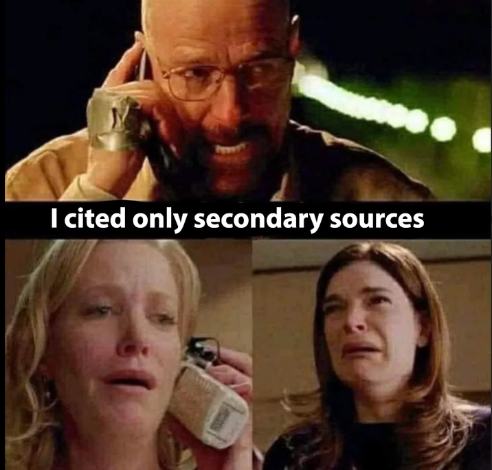 I cited only secondary sources