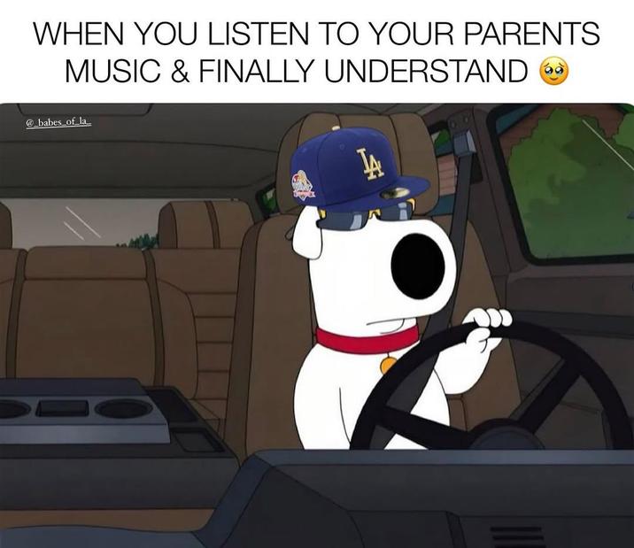 WHEN YOU LISTEN TO YOUR PARENTS MUSIC & FINALLY UNDERSTAND @_babes_of_la