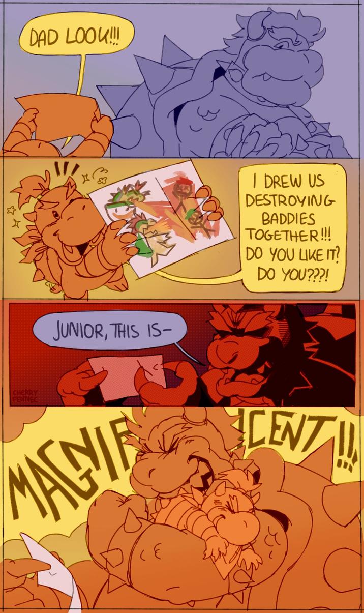 CHERRY FENNEC DAD LOOK!!! JUNIOR, THIS IS- I DREW US DESTROYING BADDIES TOGETHER!!!! DO YOU LIKE IT? DO YOU???! CENT MANI E