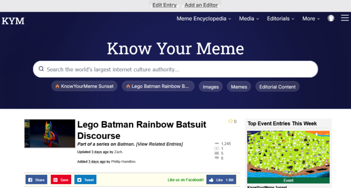 "sauce":https://knowyourmeme.com/memes/events/lego-batman-rainbow-batsuit-discourse
