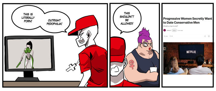 _"I cracked the code"_

"Source of the article":https://ariana-e.medium.com/progressive-women-secretly-want-to-date-conservative-men-79acf1670390