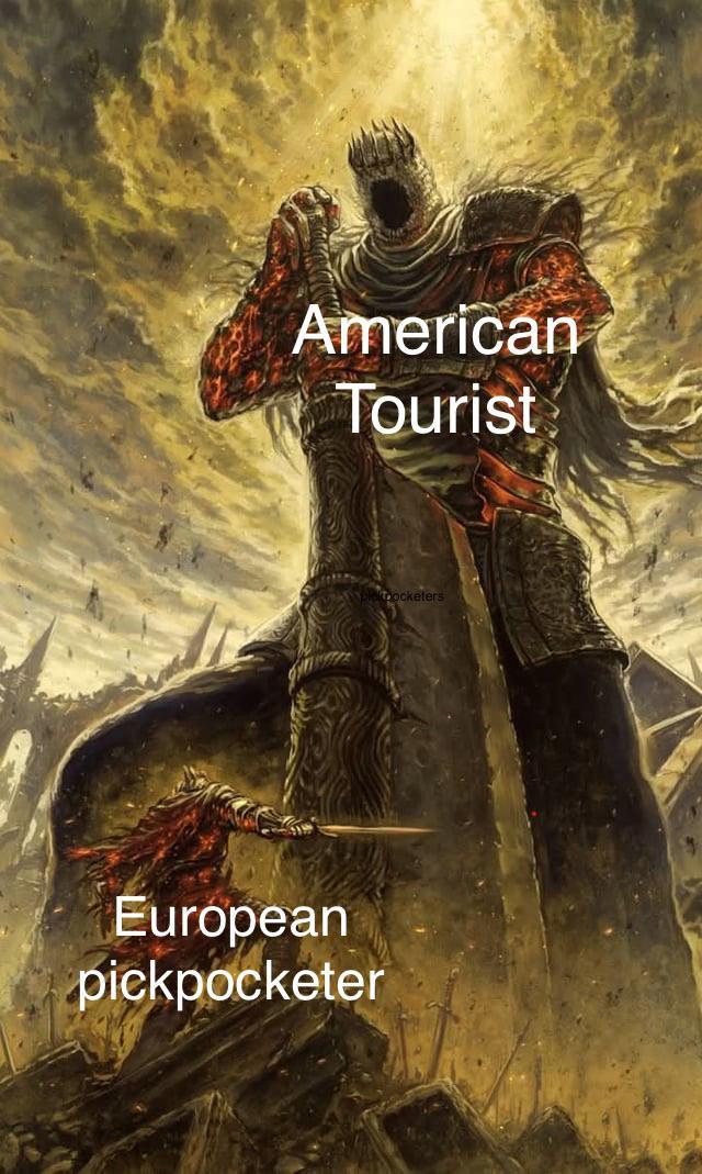 American Tourist European pickpocketer pocketers