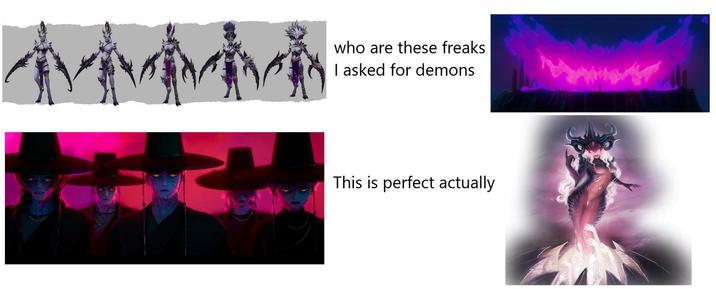 who are these freaks I asked for demons This is perfect actually