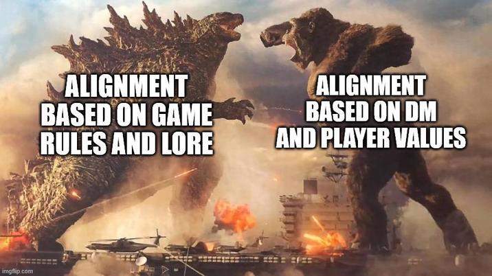 imgflip.com ALIGNMENT BASED ON GAME RULES AND LORE ALIGNMENT BASED ON DM AND PLAYER VALUES