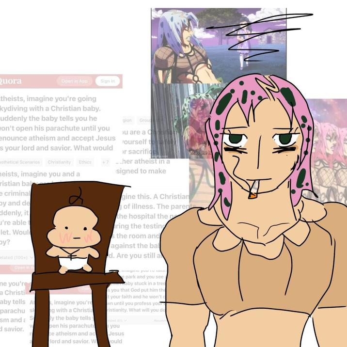 Quora Open in App Sign In theists, imagine you're going kydiving with a Christian baby. uddenly the baby tells you he won't open his parachute until you enounce atheism and accept Jesus s your lord and savior. What would pothetical Scenarios Christianity heists, imagine you and a Ethics gion Group ou are a 13118 yourself to or sacrifice +7 her atheist in a signed to make ristian bal e criminal Stay the h by and de ddenly, it 're able let. Would by? elated (100+) Open in A gine this. A Christian of illness. The parente the hospital the ne ring the testing s the room and against the bal d. Are you still a ne you're a Christi aby tells A parachu sk sm and a d savior. S W imagine you're ng with a Christia ly the baby tells pen his parachute ce atheism and ac lord and savior. W magine you 10 an e park and you see a aby stuck in a tree s you that God put him the t your faith and he won't c wn until you profess your ristianity. What will you do lated (61) you Jesus ould Recomm