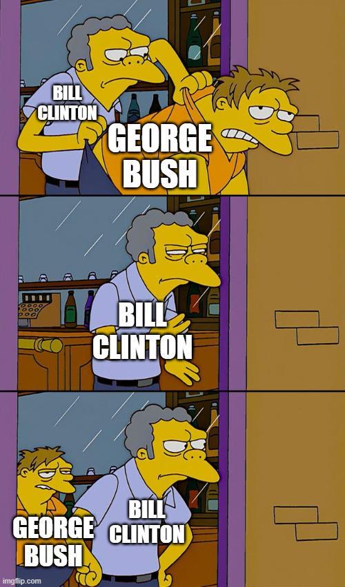 BILL CLINTON GEORGE BUSH BILL CLINTON BILL GEORGE CLINTON BUSH imgflip.com