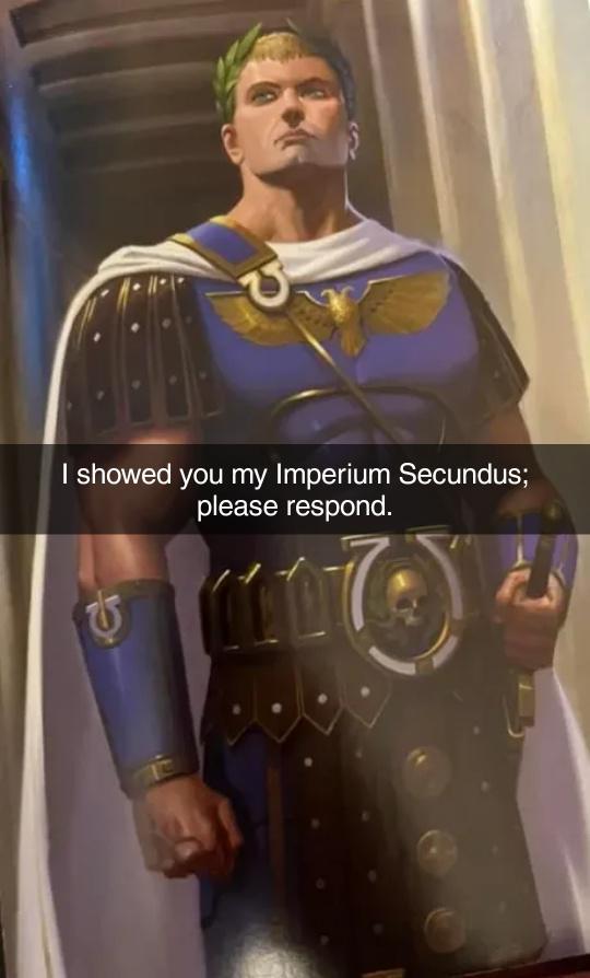 I showed you my Imperium Secundus; please respond.
