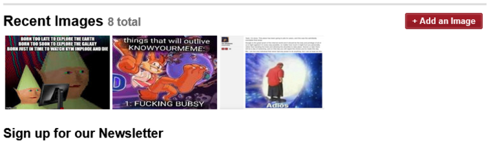 Recent Images 8 total BORN TOO LATE TO EXPLORE THE EARTH BORN TOO SOON TO EXPLORE THE GALAXY BORN JUST IN TIME TO WATCH KTM IMPLODE AND DIE things that will outlive KNOWYOURMEME: 1: F------ BUBSY Adiós Sign up for our Newsletter + Add an Image