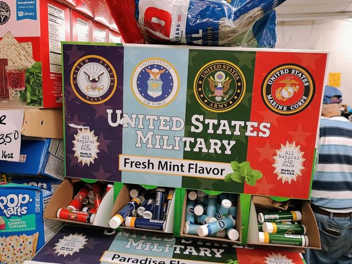 Storybooks! Details on Back PJ Library Nutrition Facts Calories ORANGERING NITED TATES UNITED STATES RAND UNITED STATES UNITED n STATES e 350 1602 All Natural Lip Balm Made in the USA AIR FORCE **A ARMY MARINE UNITED STATES MILITARY Fresh Mint Flavor CORPS All Natural Lip Balm Made in the USA ROP. tarts FROSTED CONFETTI CUPCAKE 3404 Nutri Date All Natural MILITARY Paradise FL A11 Natural