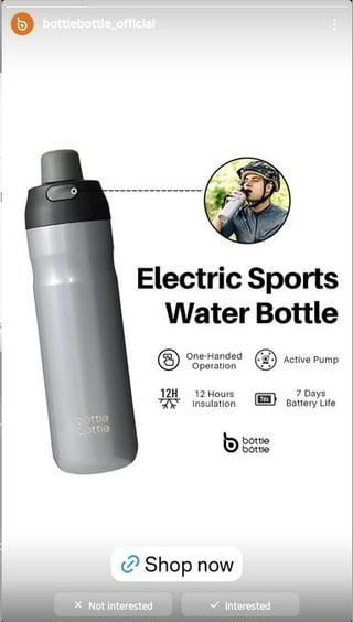 bbottlebottle_official Electric Sports Water Bottle One-Handed Operation Active Pump ottle ottle 12H 12 Hours Insulation bottle bottle Shop now × Not interested Interested 7 Days Battery Life