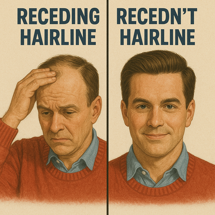 RECEDING RECEDN'T HAIRLINE HAIRLINE