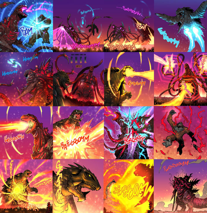 BAM BRRRZZZ VREOOOOMMM Pow! VROCOMM VRAN GODZILLA X NAGORAVAR X GAMERA X KONG CHAPTER 6 wwwwww wwwww GARDIAN FWOOSHH GARRIANAL BATENORODYM www GARRYANA ENKER ひび込むの FW000MM