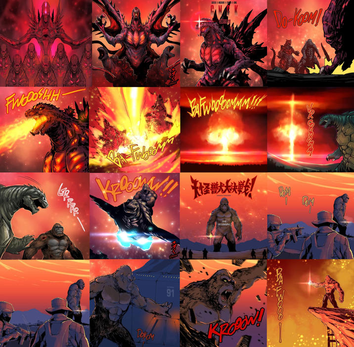 FWOOOSHIH GARRIANN DOKOM Gargyna's OUTPOST 91 GODZILLA X NAGORAIAR X GAMA X KONG CHAPTER 11 Do-KOOMI 怪兽大决 DOM DAIKAIJU DAIKESSEN DOM THE BEGINNING AFL 3000