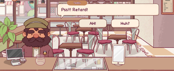 Teddy Psst! Retard! שדכן AH! Huh? דוייויי