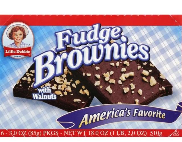 Little Debbie Snacks Fudge Brownies with Walnuts America's Favorite 6-3.0 OZ (85g) PKGS - NET WT 18.0 OZ (1 LB. 2.0 QZ) 510g