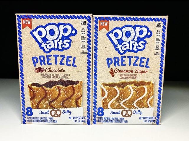 NEW обр. tarts PRETZEL Chocolate NATURALLY & ARTIFICIALLY FLAVORED CON SABOR NATURAL YARTIRICAL 8 Sweet Salty TOASTER PASTRIES 2 PASTRIES/POUCH PASTELILLOS PARA TOSTAR 2 PASTELLOS/BOLSA 390 NEW 4.5 560 PASTRIES NET WT/PESO NETO 13.5 02 (384g) tarts PRETZEL Cinnamon Sugar ARTIFICIALLY FLAVORED CON SABOR ARTIFICIAL P222 $8 8 Sweet Salty TOASTER PASTRIES 2 PASTRIES/POUCH PASTELILLOS PARA TOSTAR 2 PASTELILLOS/BOLSA NET WT/PESO NETO 13.5 OZ (384) 390 4.5 560 2