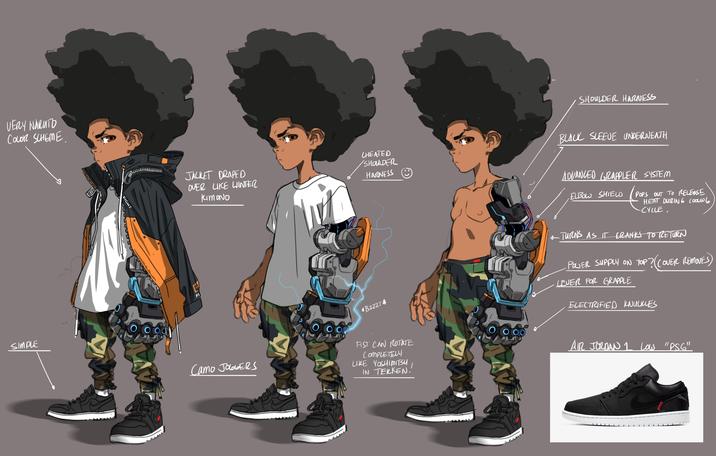 VERY NARUTO COLOR SCHEME FIGHT CHEATED JACKET DRAPED SHOULDER OVER LIKE WINTER HARNESS SIMPLE FI KIMONO Camo JOGGERS 860 BZZZT SHOULDER HARNESS BLACK SLEEVE UNDERNEATH ADVANCED GRAPPLER SYSTEM ELBOW SHIELD POPS OUT TO RELEASE HEAT DURING COOLING CYCLE. 4 TURNS AS IT CRANKS TO RETURN POWER SUPPLY ON TOP? (COVER REMOVES) LEVER FOR GRAPPLE ELECTRIFIED KNUCKLES FIST CAN ROTATE COMPLETELY LIKE YOSHIMITSU IN TEKKEN. 00 AIR JORDAN 1 Low "PSG" 650
