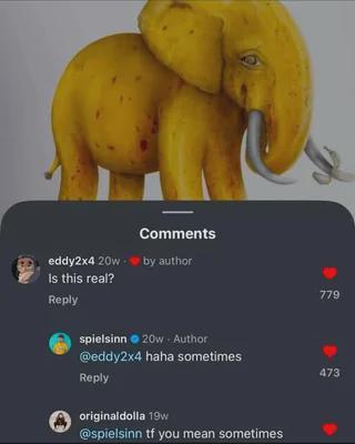 Comments eddy2x4 20w by author Is this real? Reply spielsinn 20w Author @eddy2x4 haha sometimes Reply originaldolla 19w @spielsinn tf you mean sometimes 779 473