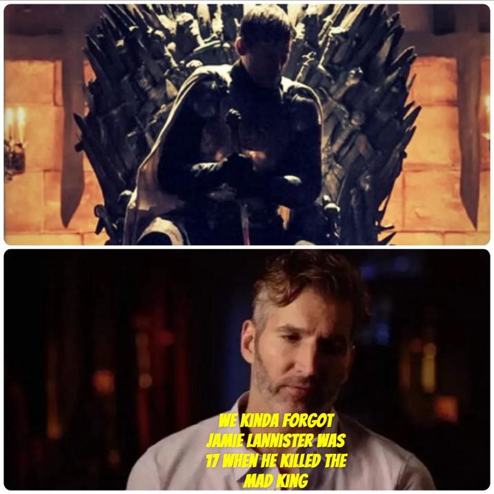 WE KINDA FORGOT JAMIE LANNISTER WAS 17 WHEN HE KILLED THE MAD KING