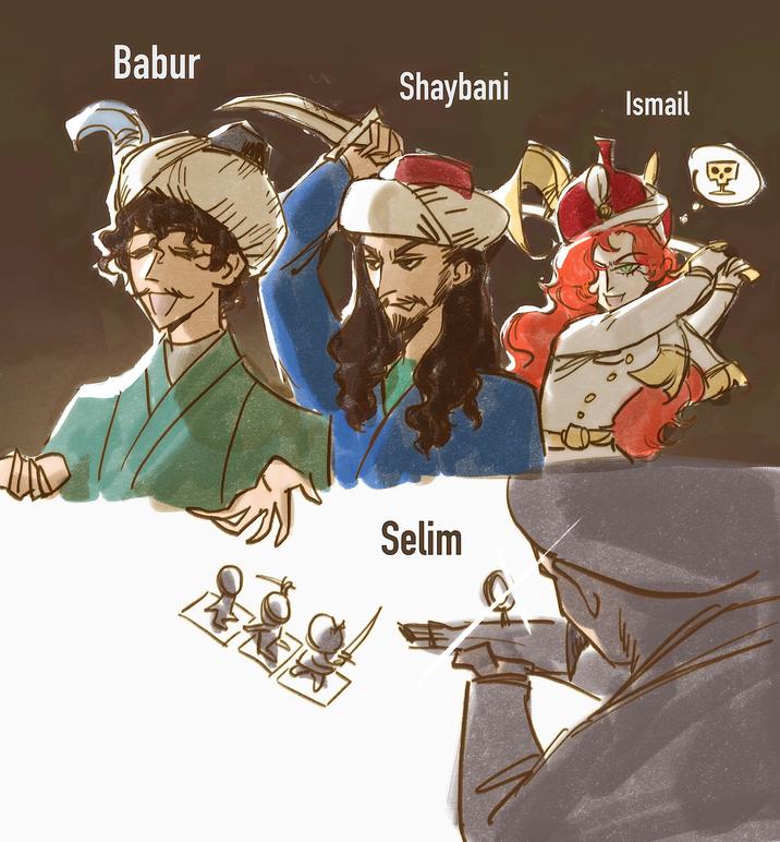 Babur Shaybani Ismail Selim