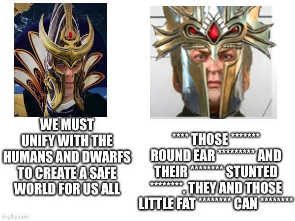 WE MUST UNIFY WITH THE HUMANS AND DWARFS TO CREATE A SAFE WORLD FOR US ALL **** THOSE ROUND EAR THEIR AND STUNTED wwwwwwww.THEY AND THOSE imgflip.com LITTLE FAT ******** CAN