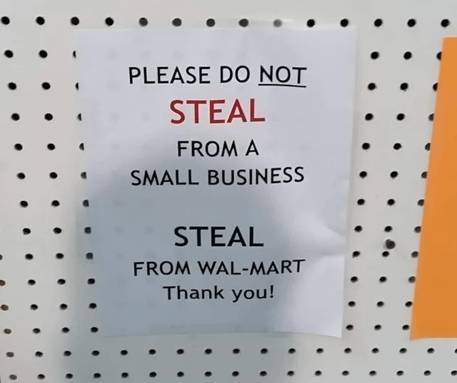 PLEASE DO NOT STEAL FROM A SMALL BUSINESS STEAL FROM WAL-MART Thank you!