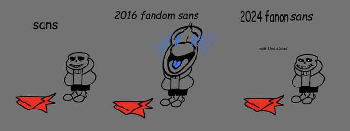 2016 fandom sans 2024 fanon sans sans well this stinks