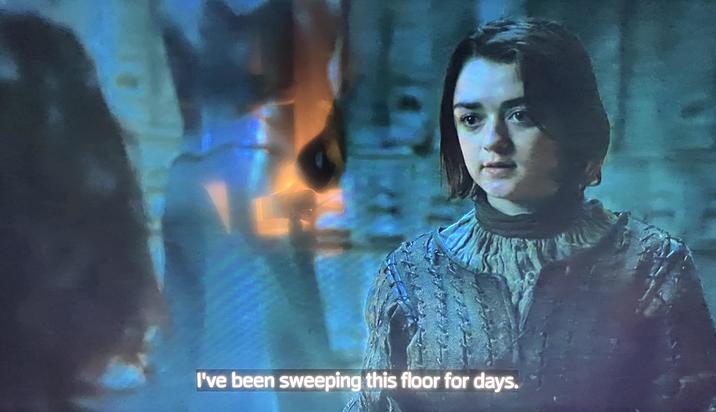 I've been sweeping this floor for days.