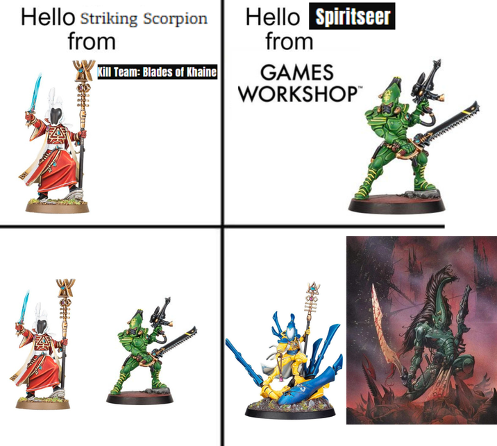 Hello Striking Scorpion from Kill Team: Blades of Khaine Hello Spiritseer from GAMES WORKSHOP