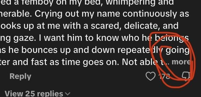 ed a femboy on my bed, whimpering and merable. Crying out my name continuously as ooks up at me with a scared, delicate, and ng gaze. I want him to know who he belongs ■s he bounces up and down repeatedly going ter and fast as time goes on. Not able t... more Reply View 25 replies 1789