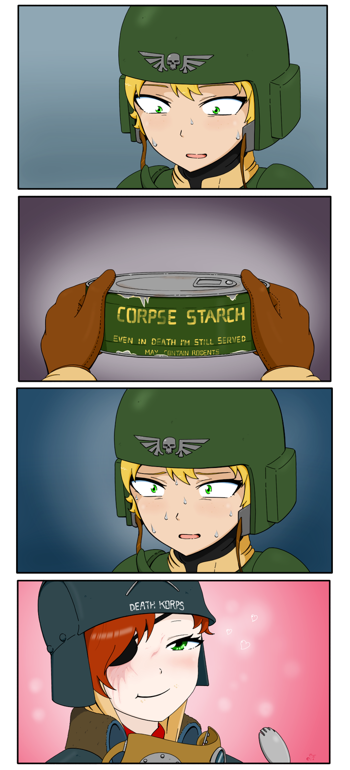 735 CORPSE STARCH EVEN IN DEATH I'M STILL SERVED MAY CONTAIN RODENTS DEATH KORPS F