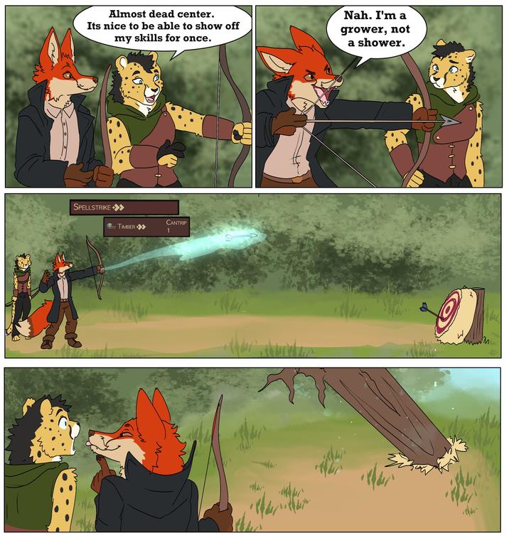 ри Almost dead center. Its nice to be able to show off my skills for once. Nah. I'm a grower, not a shower. SPELLSTRIKE>>>> TIMBER 1 CANTRIP M