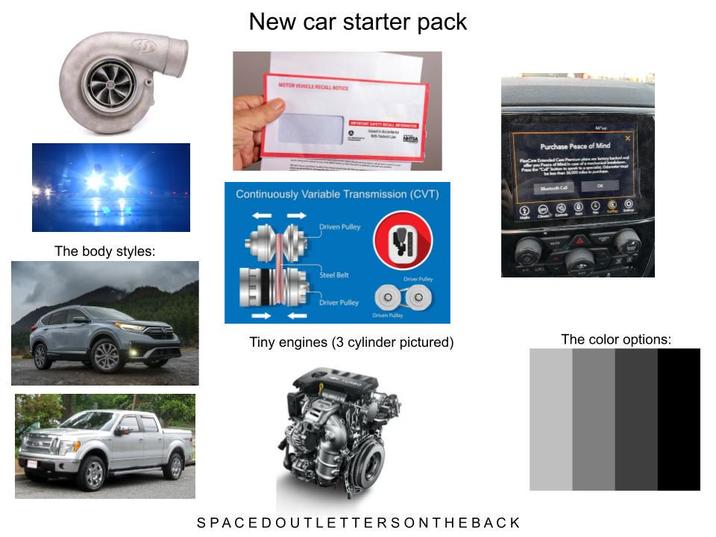 The body styles: New car starter pack MOTOR VEHICLE RECALL NOTIC Continuously Variable Transmission (CVT) Driven Pulley ด Steel Belt Driver Pulley Driver Pulley Driven Fully Tiny engines (3 cylinder pictured) SPACED OUTLETTERS ONTHEBACK FxCan Ex Purchase Peace of Mind Martech Cal The color options: