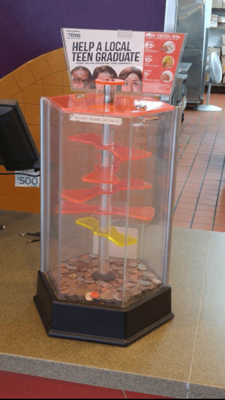 Your Vi $500 CASH TEENS HELP A LOCAL TEEN GRADUATE THANK YOU FOR SUPPORTING YOUR COMMUNITY PLAY. CATCH. WIN. CATCH 25 10 BESSAAR TACE CATER 5 DO NOT SHAKE OR TAP PL