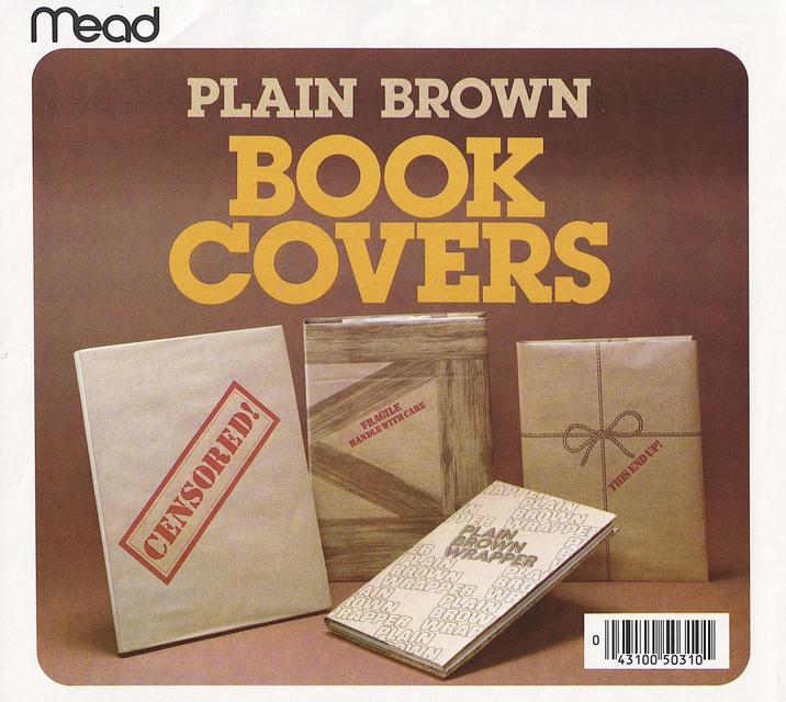 Mead PLAIN BROWN BOOK COVERS CENSORED! FRAGILE HANDLE WITH CARE AWN WRA 0 THIS END UP! 43100 50310