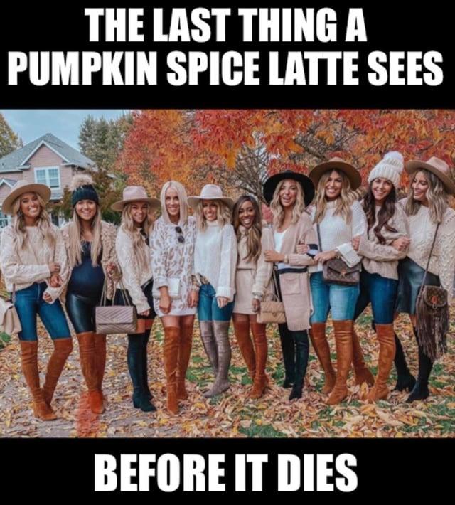 THE LAST THING A PUMPKIN SPICE LATTE SEES BEFORE IT DIES