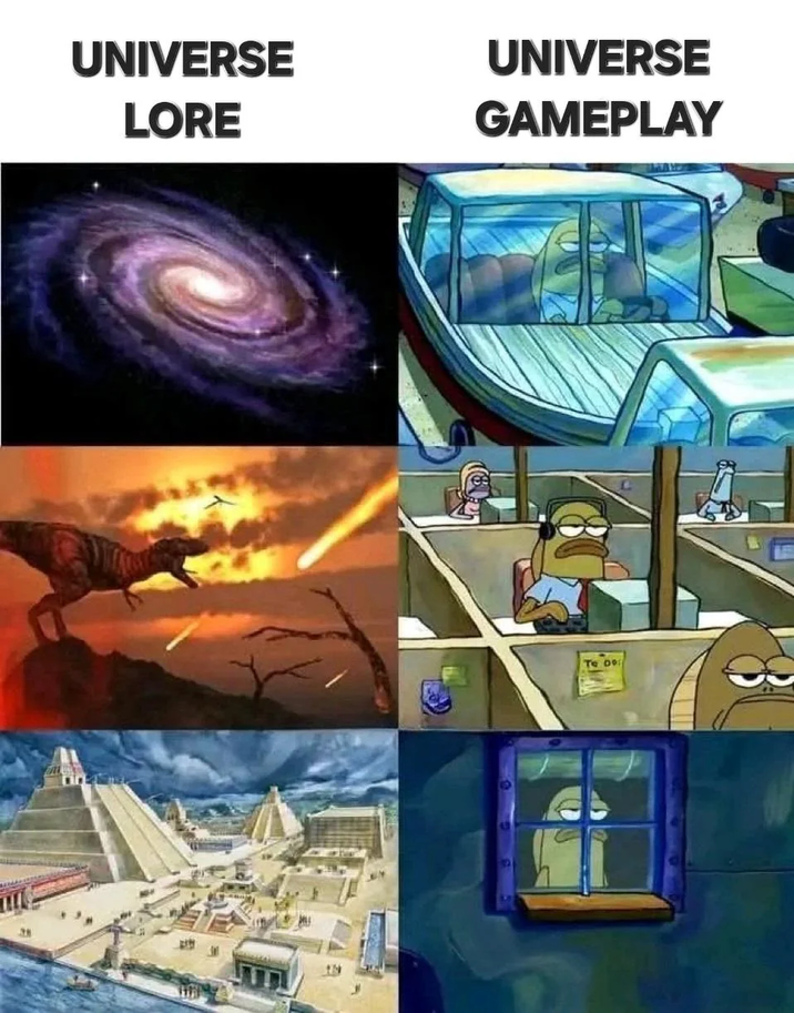 UNIVERSE LORE UNIVERSE GAMEPLAY P Te Do MAY